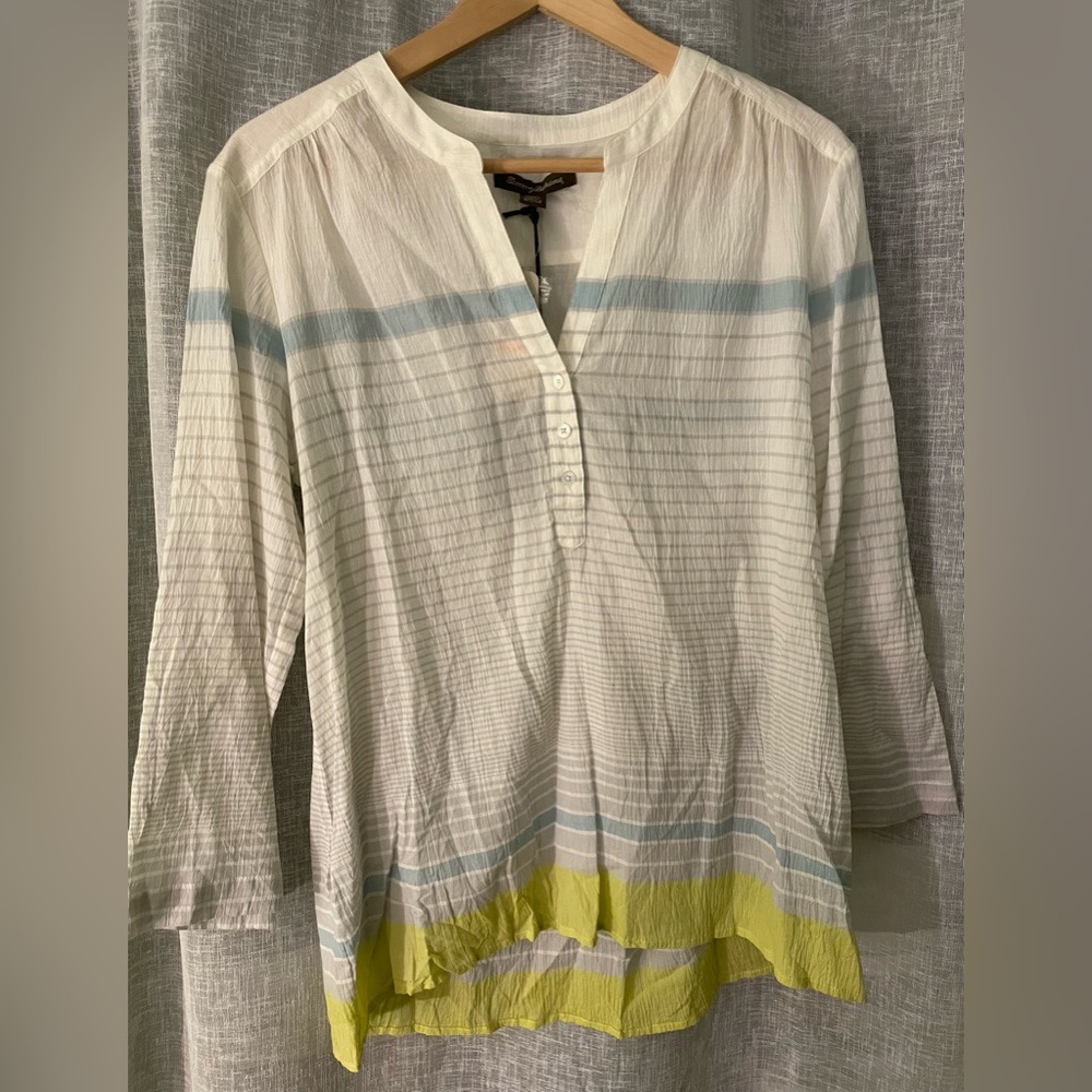 Tommy Bahama Piemonte Stripe Pullover Blouse, Size S/P